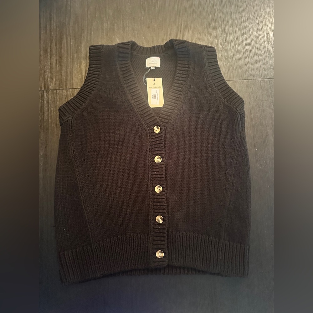 Tuckernuck Black V-Neck Sweater Vest